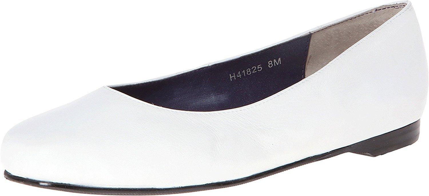 Rose Petals Women's Silly White Nappa Flat WW (EE)