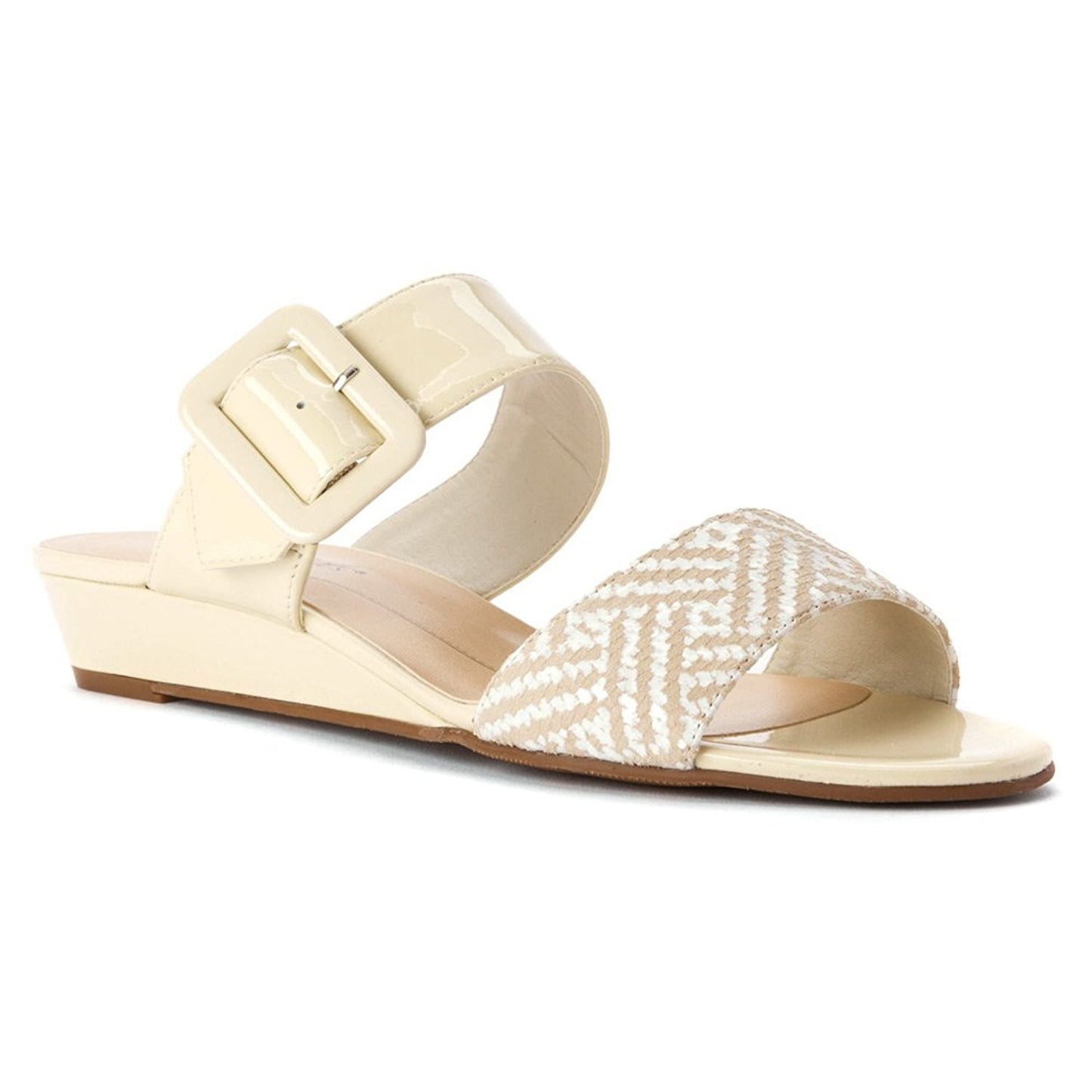 Rose Petals Women's Jada Wheat Patent/Wheat Chevon Web Sandal