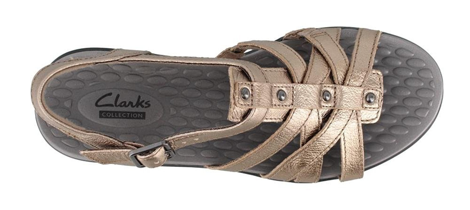 CLARKS Women's, shelba Jacoby Mid Heel Sandals