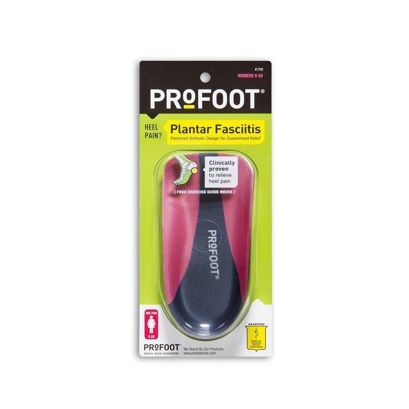 PROFOOT Plantar Fasciitis Orthotics, Women's 6-10, 1 Pair