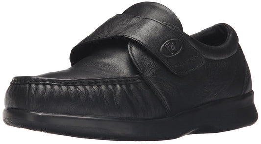 Propet Men's Pucker Moc Strap Black Leather 9 XX (5E)