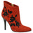 J. Renee Women's Nall Boot 10 C/D US Red-Black-Suede